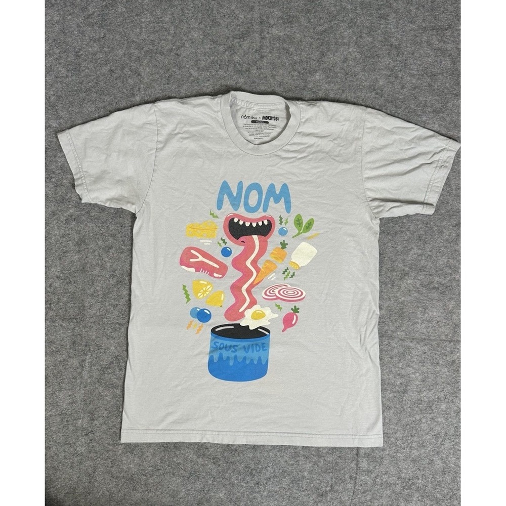 Mokuyobi Shirt Mens Sz M Nomiku Gray Sous Vide Food Illustrated Tee Kickstarter